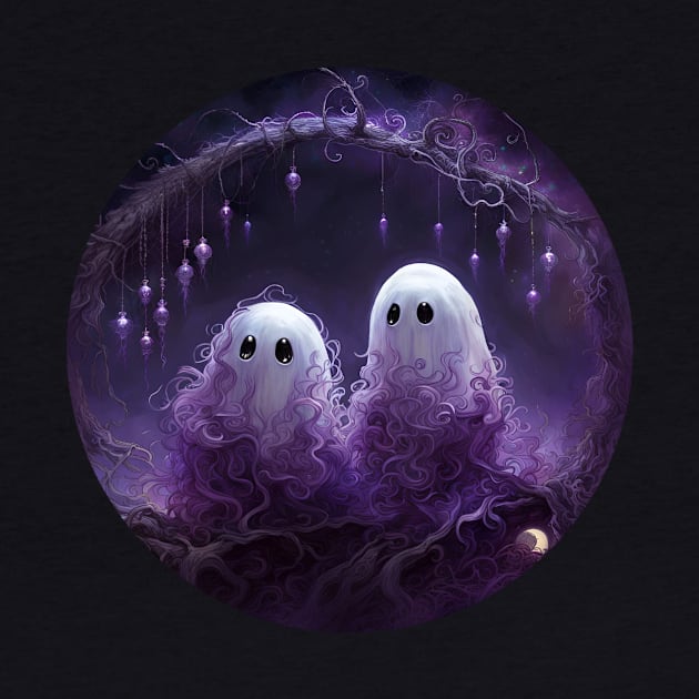 Purple Ghosts by Gomu Gomu No Doodle